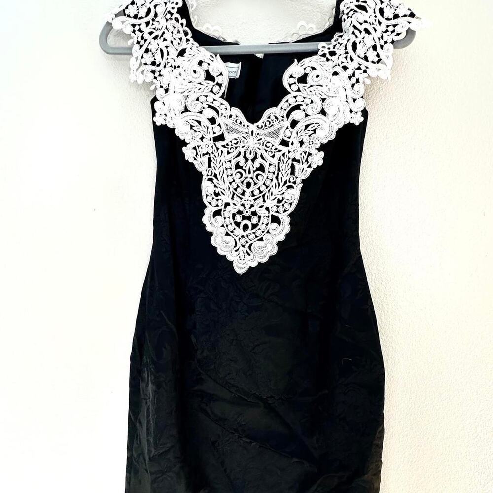 Scott McClintock 90s Black and White Formal Dress - Size 4